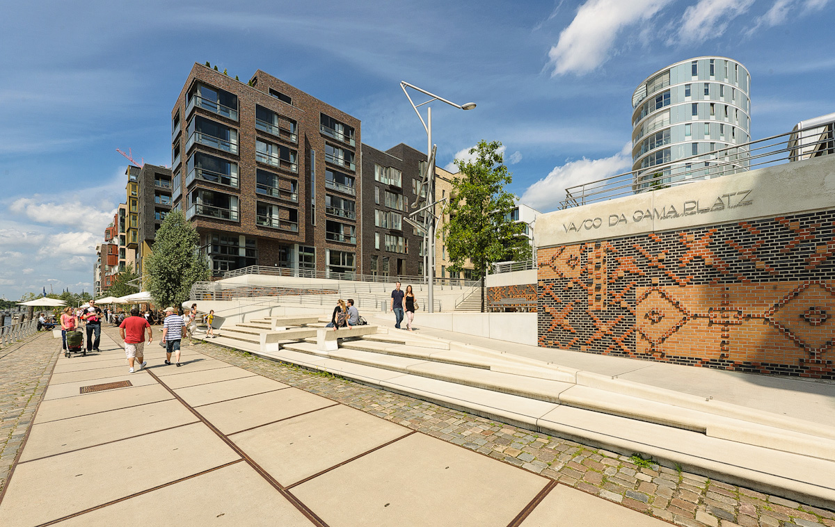 Architectuur in hamburg - hafencity. 